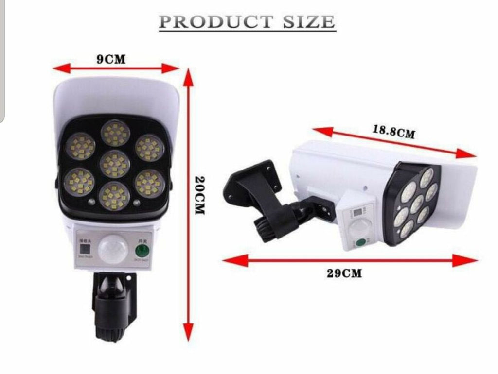 Solar Sensor Security Light & Dummy Camera with Remote