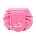 Portable Lazy Travel Velvet Makeup Bag - Pink