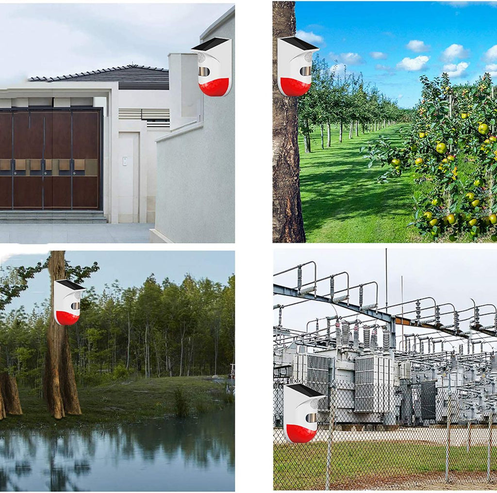 WIFI Pet- Friendly PIR Outdoor Solar Light & Siren Alarm & Remote Control