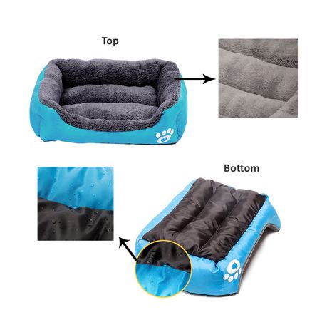 2 Piece Pet Plush Cushion Bed Set