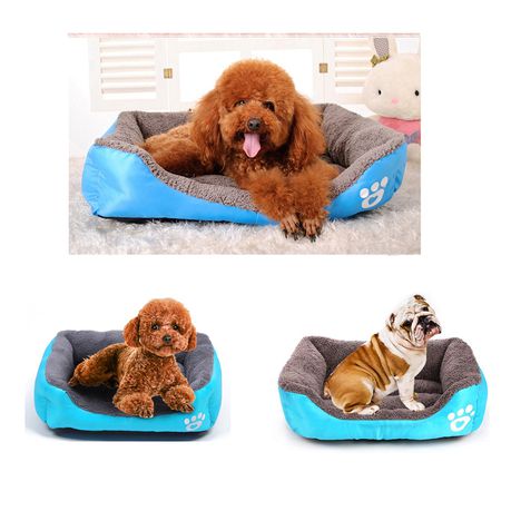 2 Piece Pet Plush Cushion Bed Set