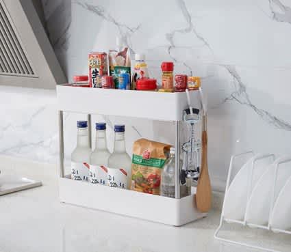 4 Layer Storage Trolley Kitchen Bathroom Rack Tower Cart
