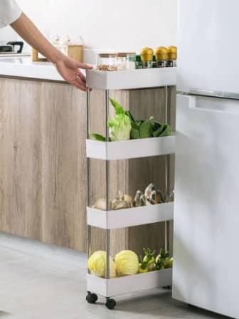 4 Layer Storage Trolley Kitchen Bathroom Rack Tower Cart
