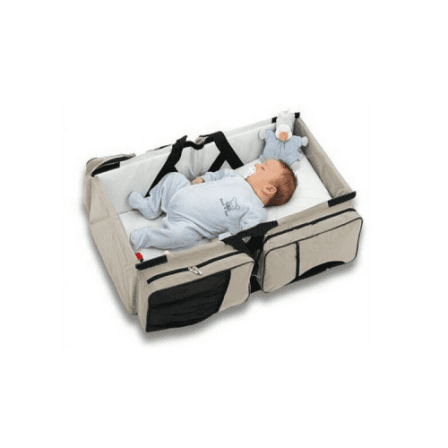 3 in 1 Portable Bassinet Diaper Change Station Bag  - Beige