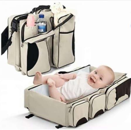 2-in-1 Baby Bed And Bag With Net - Pink