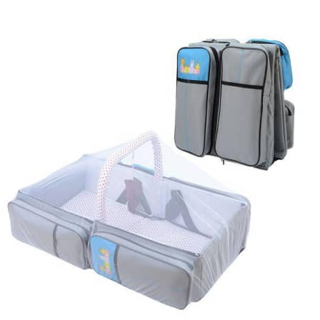2-in-1 Baby Bed And Bag With Net - Pink