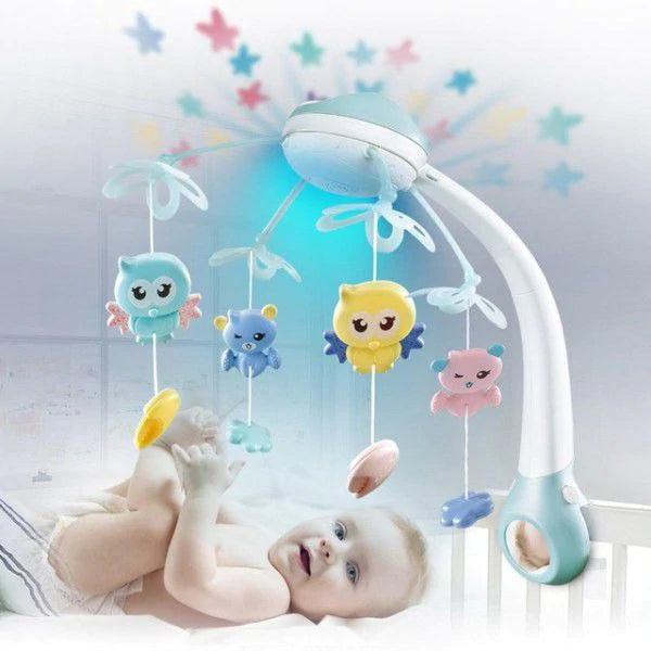 Baby Projection Night Light Bed Bell - blue
