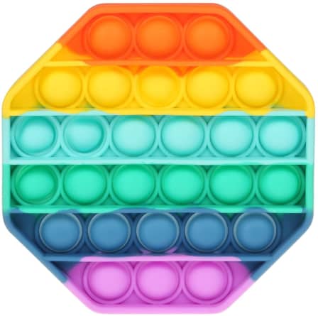 Rainbow Kids Pop Fidget Toys - Octagon
