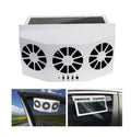 Rechargeable Car Solar Powered Exhaust Fan 3 Air Vent Window Cooler Air Purifier