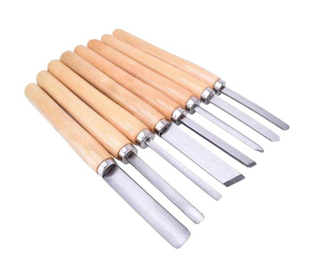 Wood Carving Knife Lathe Chisel Set Turning Tools - 8 pcs