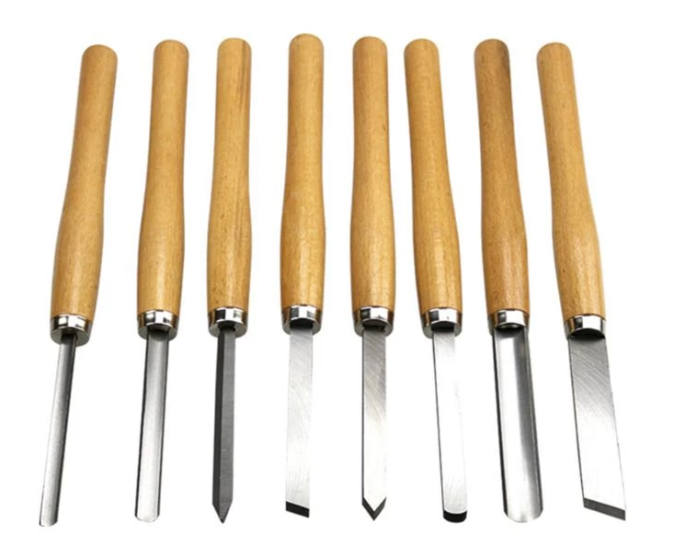 Wood Carving Knife Lathe Chisel Set Turning Tools - 8 pcs