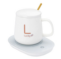 Electric Coffee Warmer Coaster and Mug Set - White