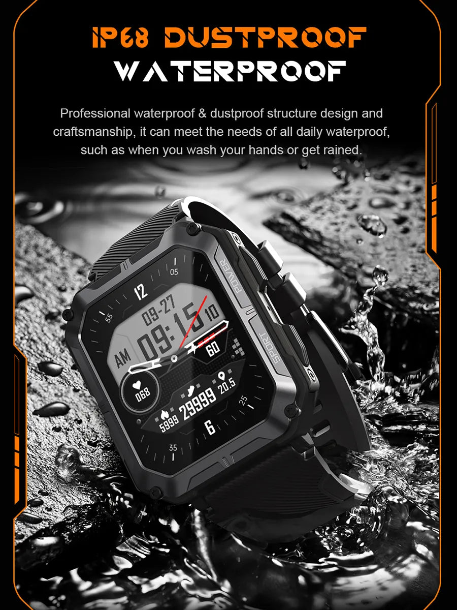 LEMFO C20Pro Smart Watch Men Sport Smartwatch -  Black