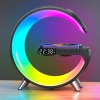 New Intelligent Bluetooth Speaker Projection Lamp Wireless Rechargeable Bedside Light - Black