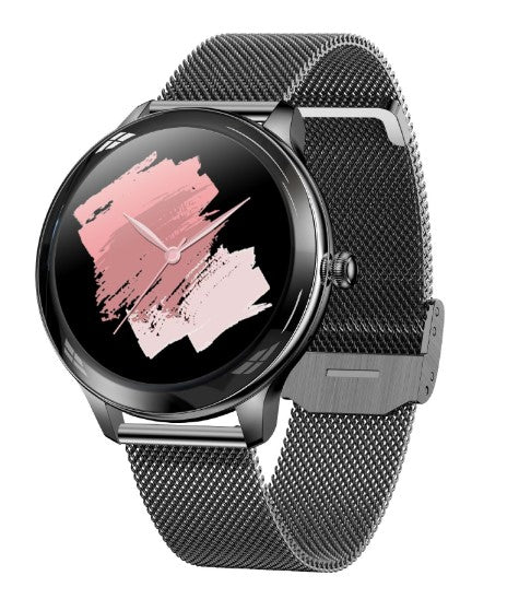 V33 Lady Smartwatch 1.09 inch Smart Watch - Black Steel
