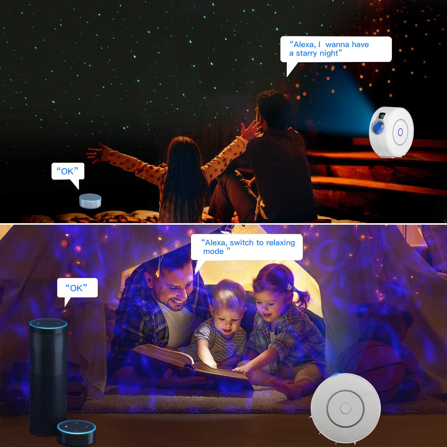 Smart Wi-Fi LED Colorful Laser Projection Light