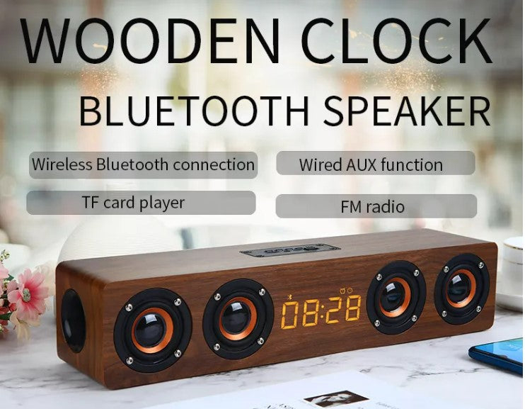 Portable Home Theater Bluetooth Speaker for TV speaker AUX USB - Brown