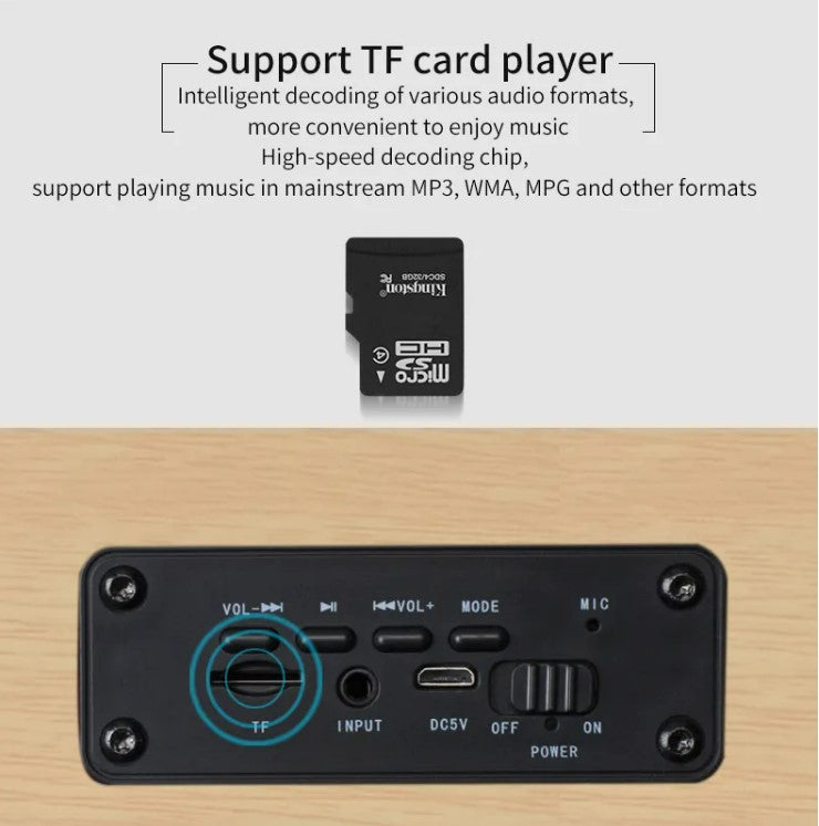 Portable Home Theater Bluetooth Speaker for TV speaker AUX USB - Brown