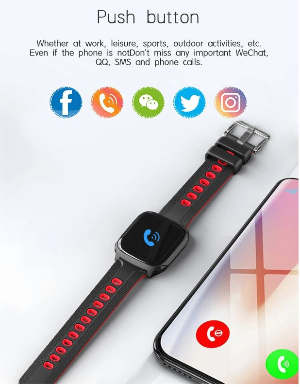 TF9 Smart Watch Fitness Tracker Multi Sports Band - Black