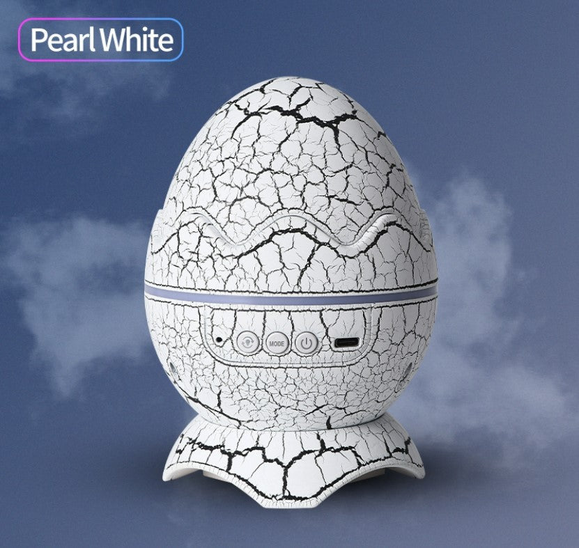 LED Dinosaur Egg Star Sky Night Light Projector - Pearl White