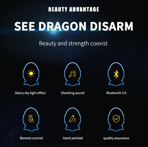 LED Dinosaur Egg Star Sky Night Light Projector - Pearl White