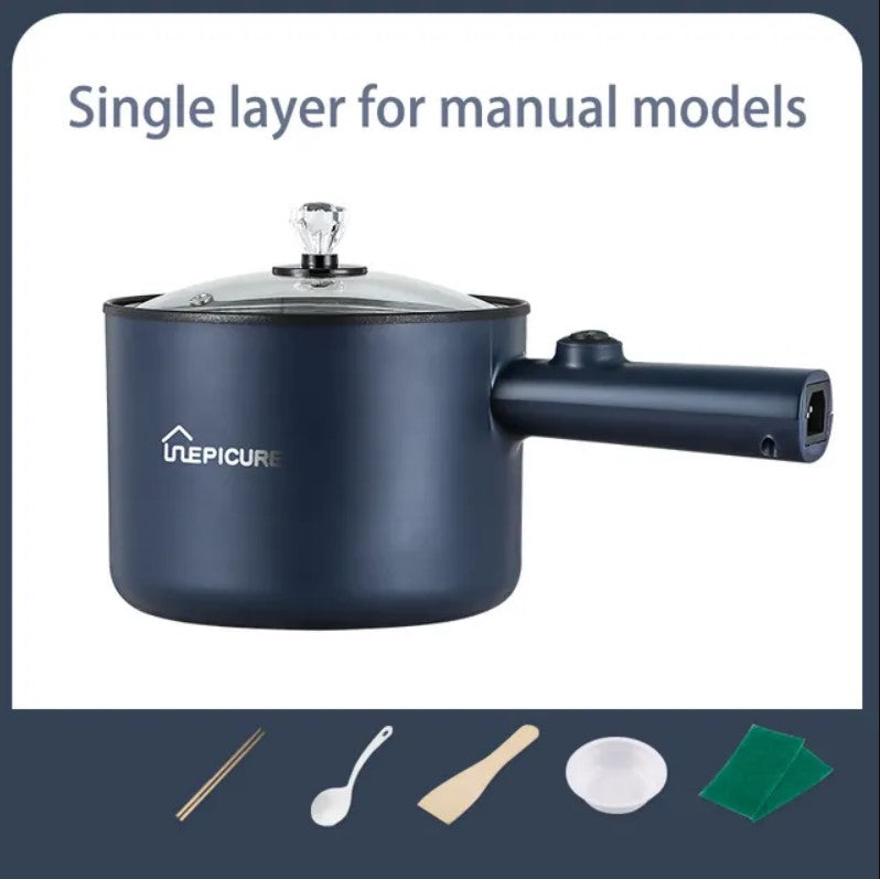 Multi Function Non-Stick  Electric Hot Pot 1.8L Large Capacity - Blue Single Manual