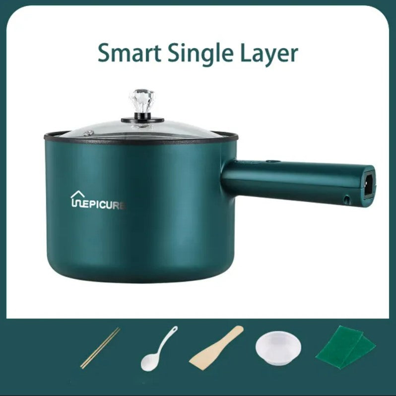 Multi Function Non-Stick  Electric Hot Pot 1.8L Large Capacity - Smart Green Single
