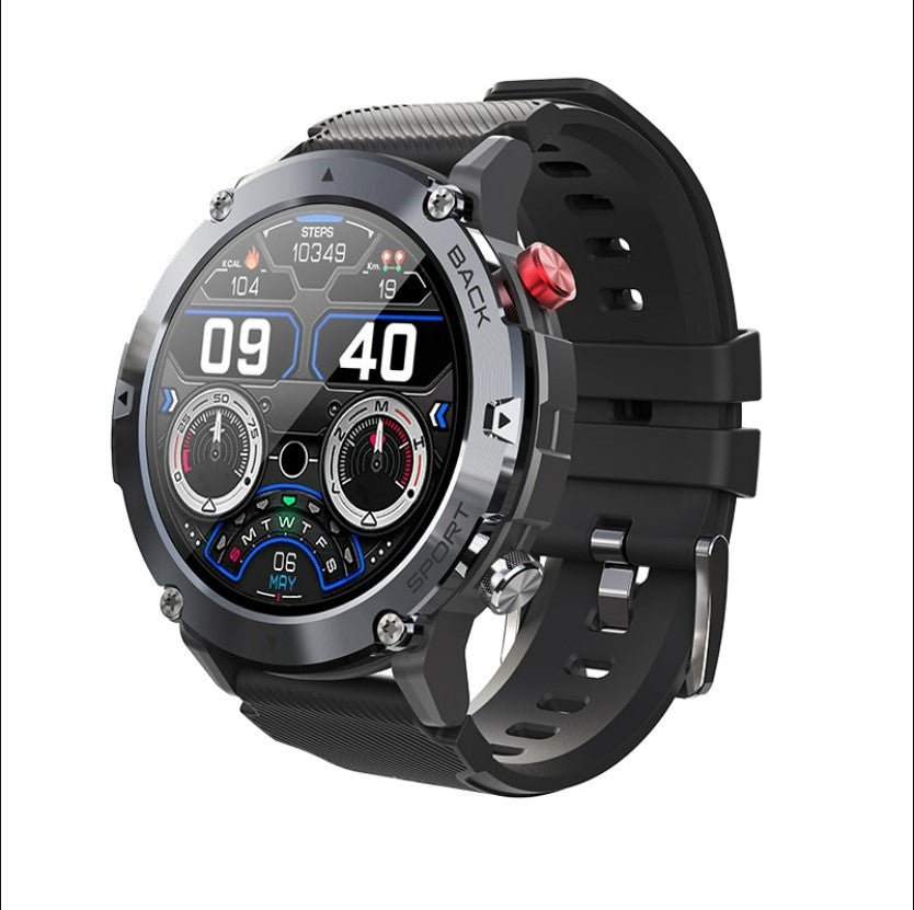 C21 Men Smart Watch 5ATM Waterproof for iPhone Android Phone - Black