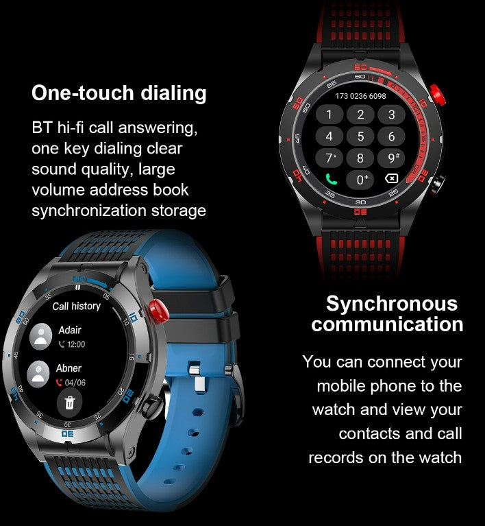 EX102 Men Smart Watch double starry sky sports strap - Blue