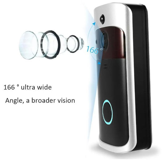 Smart Wireless WiFi Security DoorBell Remote Home Monitoring - Grey