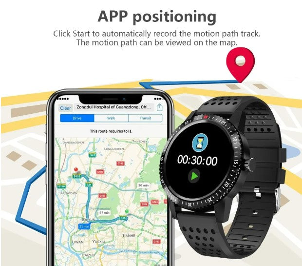 T1 Fitness Bracelet IP67 waterproof Health Monitoring Support Smart Watch - Black