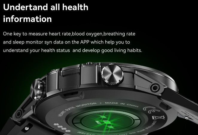 K52 Bluetooth Call Smart Watch - Black