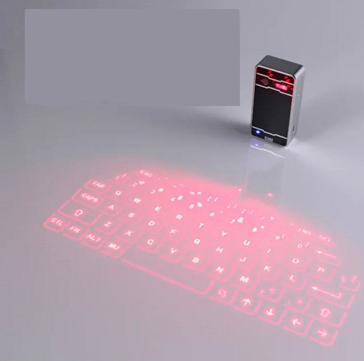 Bluetooth Virtual Keyboard Portable for Smartphone/PC/Tab/Ipad - White