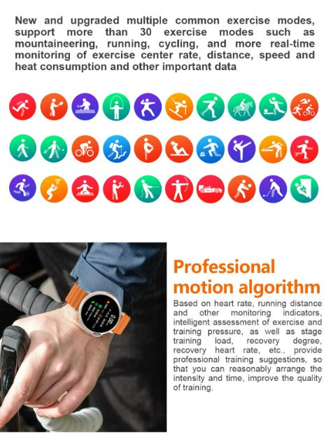 MT30 Smart Watch Ultra Long Range Waterproof - Orange