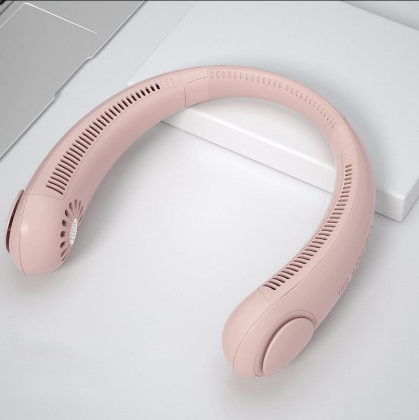 New Xiaomi Mini Wireless Neck Fan Portable - Pink