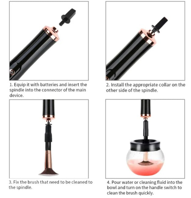 Electric Makeup Brush Cleaner - Black