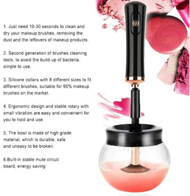 Electric Makeup Brush Cleaner - Black
