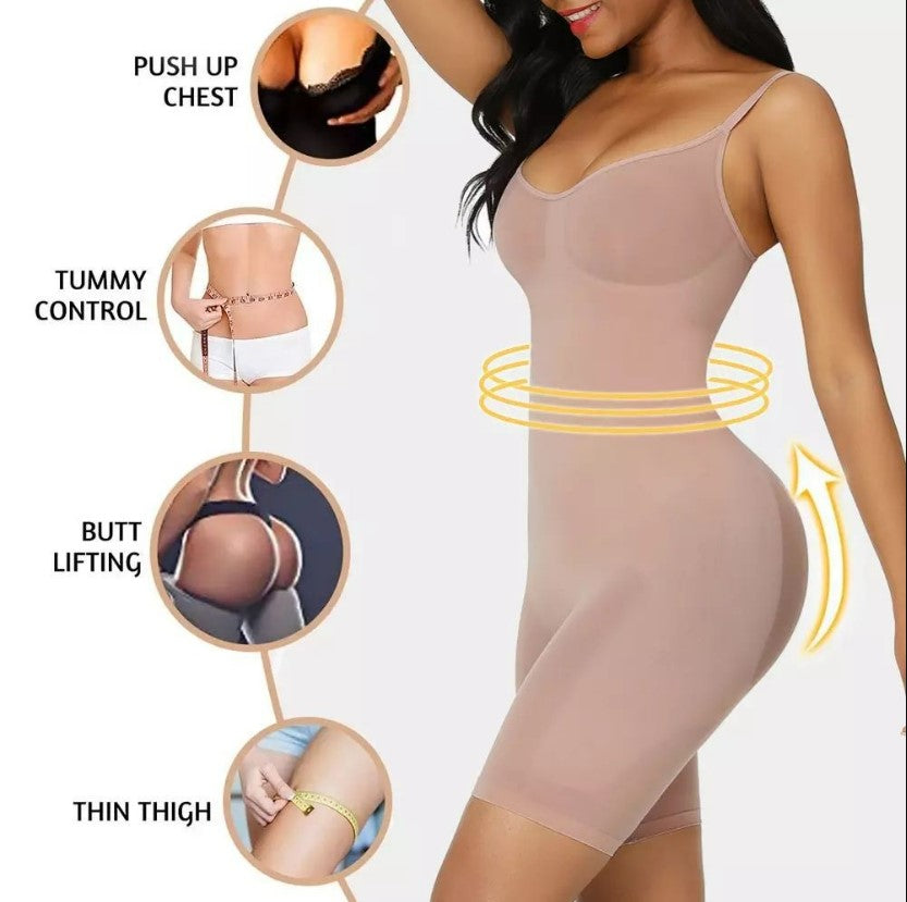 One-Piece Body Shaper - Brown