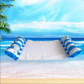 Adult Inflatable Floating Hammock Net Cloth Lounge Chair - Light Blue