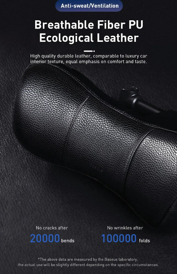 Baseus Car Neck Pillow Adjustable PU Leather
