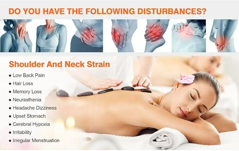 Portable Bianstone Hot Stones Massage Set with Heater Kit - 16 pcs