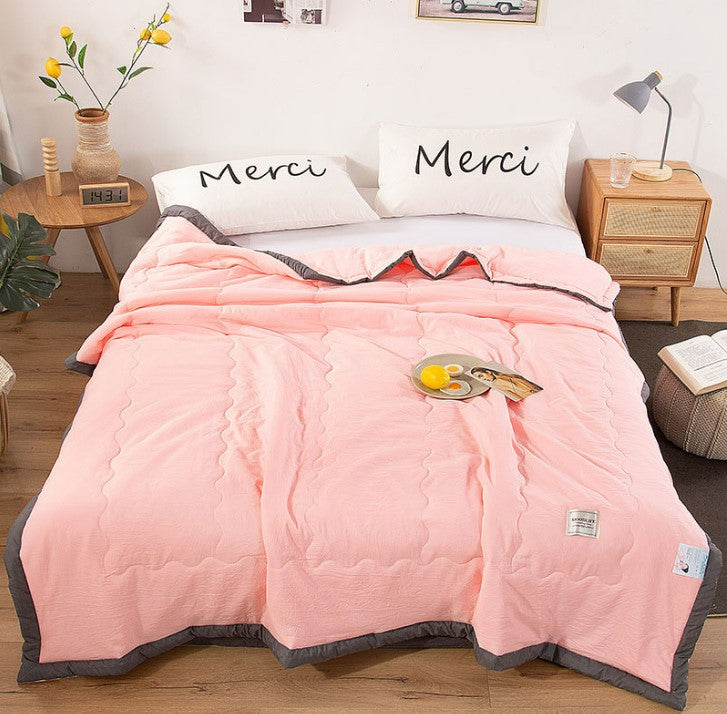Cotton Thin Summer Cool Quilt - Pink 150*200