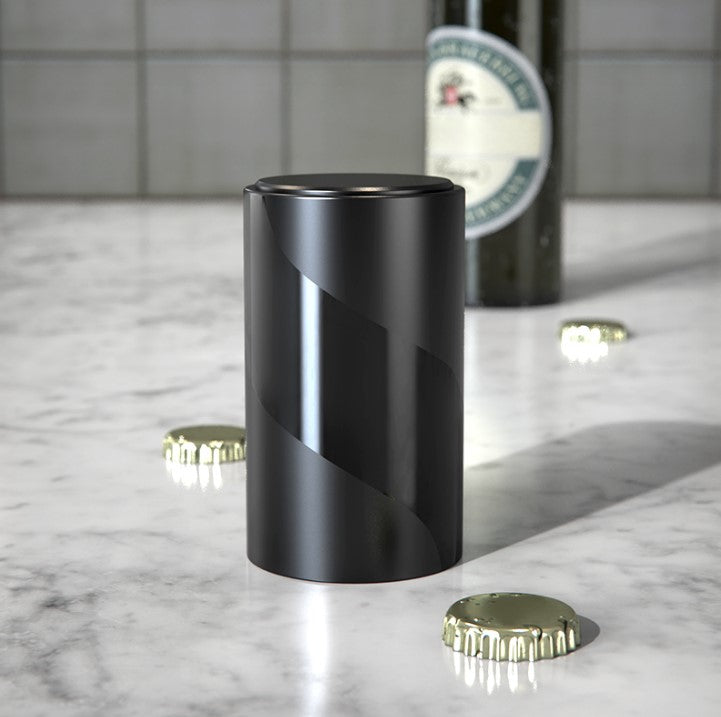 Push Type Mini Beer Bottle Opener Black