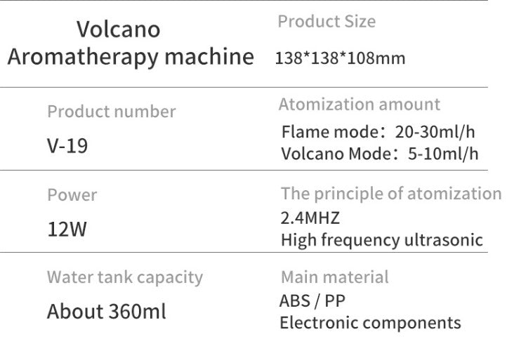 Flame aromatherapy machine Humidifier Fire Blue Dual Color Remote Co