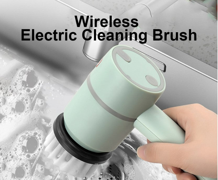 Multifunctional Electric Cleaning Household Brush Automatic Handheld Charging 1200mAh- White