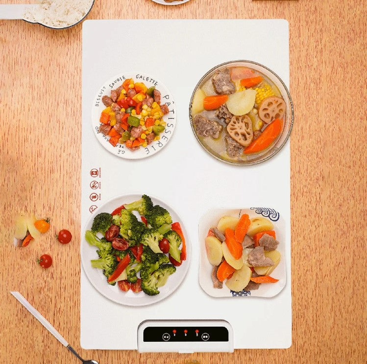 Electric Warming Tray Warm Plate Adjustable Temperature 60℃-100℃ 240W Keep Food Hot Constant Mat