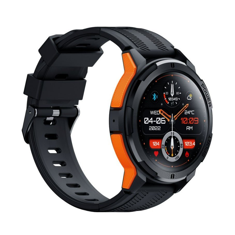 C25 Outdoor Sports 1.43AMOLED Screen Smart Call Watch Deep Waterproof Heart Rate and Blood Pressure - Orange