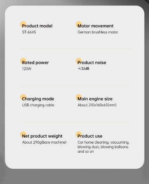Car Mounted Mini Wireless Vacuum Cleaner for Both Dry And Wet Use, High-Power Portable High Suction - Green