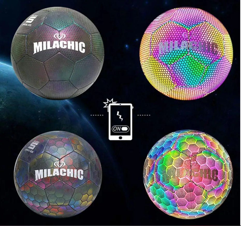 Soccer Ball Luminous Football Night Light Noctilucent Children Game Train Luminescence Ball Men Women Glowing Soccer - Design Two