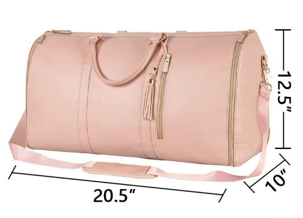 Large folding suit bag, large capacity, handheld clothing, luggage bag - Pink